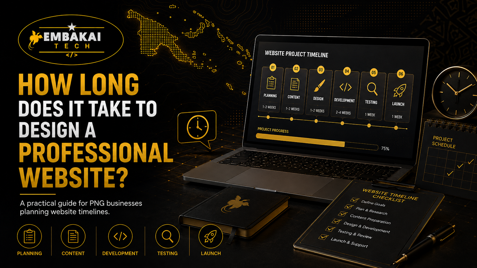How Long Does It Take to Design a Professional Website? article by Embakai Tech Solutions