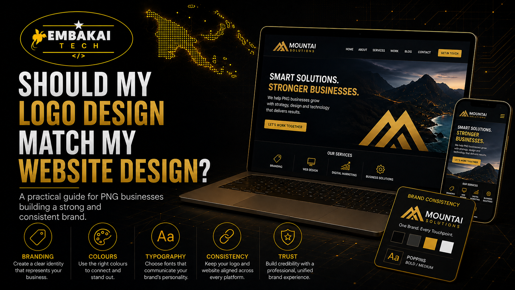 Should My Logo Design Match My Website Design? article by Embakai Tech Solutions