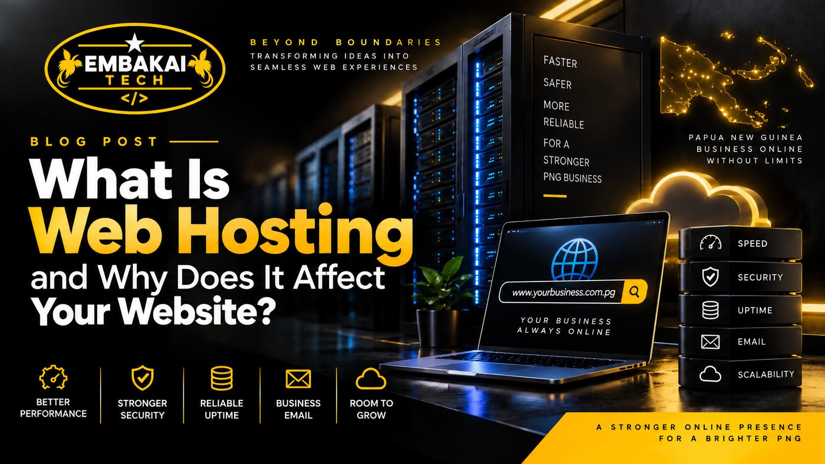 What Is Web Hosting and Why Does It Affect Your Website? article by Embakai Tech Solutions