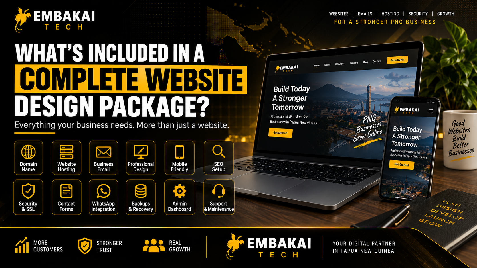 What’s Included in a Complete Website Design Package? article by Embakai Tech Solutions
