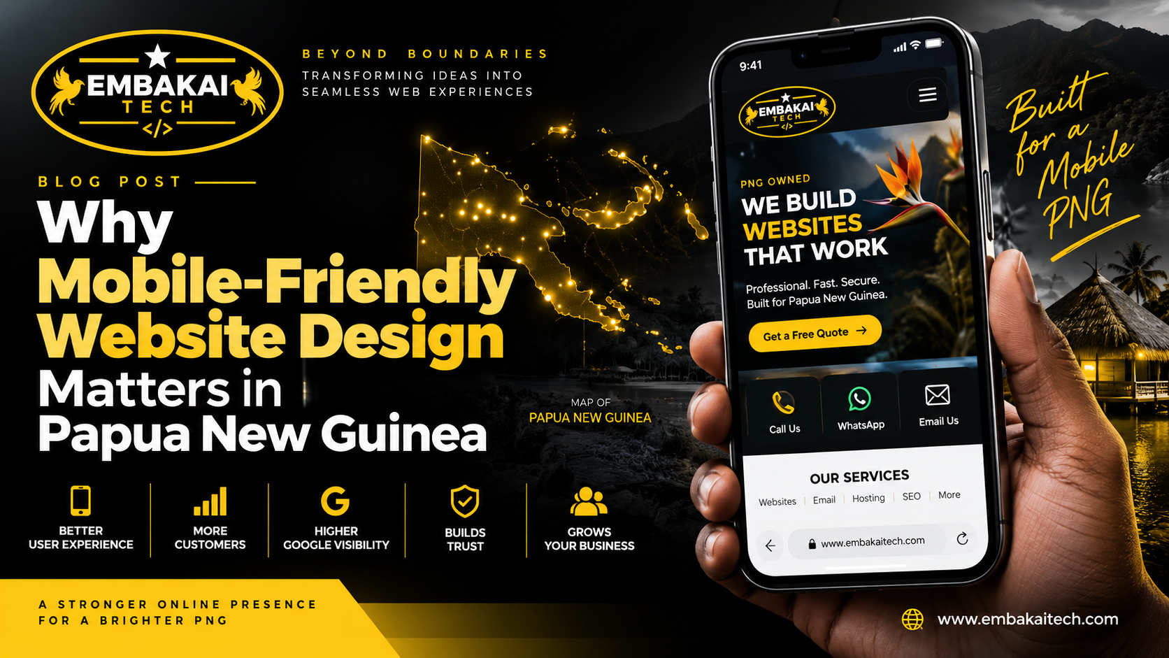 Why Mobile-Friendly Website Design Matters in Papua New Guinea article by Embakai Tech Solutions